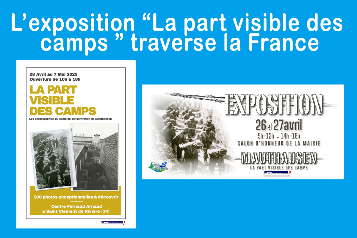 2 affiches miniatures de l'exposition "La part visible des camps" à St Clement de Riviere et Sainte Marguerite des Vosges