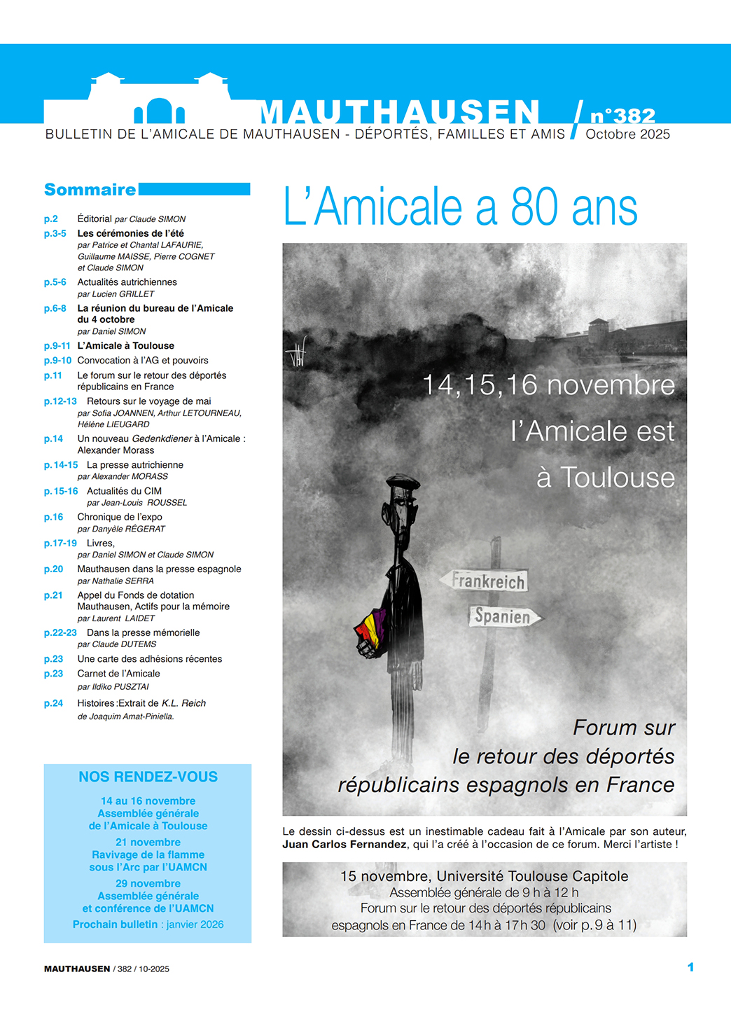 Couverture Bulletin 382 de l'Amicale